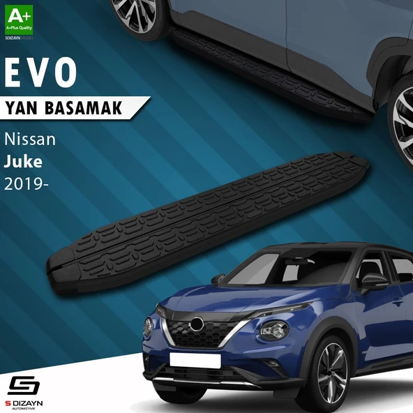 S-Dizayn Nissan Juke 2 Evo Siyah Yan Basamak 173 Cm 2019 Üzeri A+ Kalite ürün görseli 1