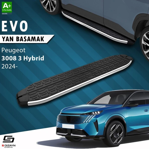 S-Dizayn Peugeot 3008 3 Hybrid Evo Krom Yan Basamak 183 Cm 2024 Üzeri A+ Kalite ürün görseli 1