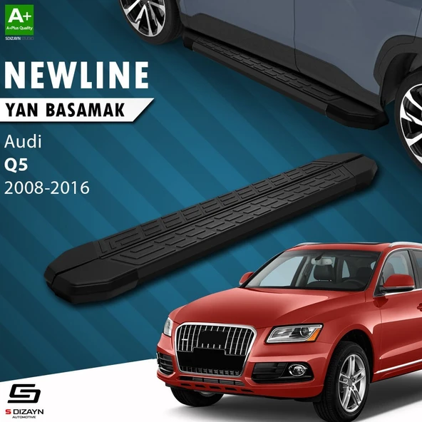 S-Dizayn Audi Q5 NewLine Siyah Yan Basamak 183 Cm 2008-2016 A+ Kalite ürün görseli 1