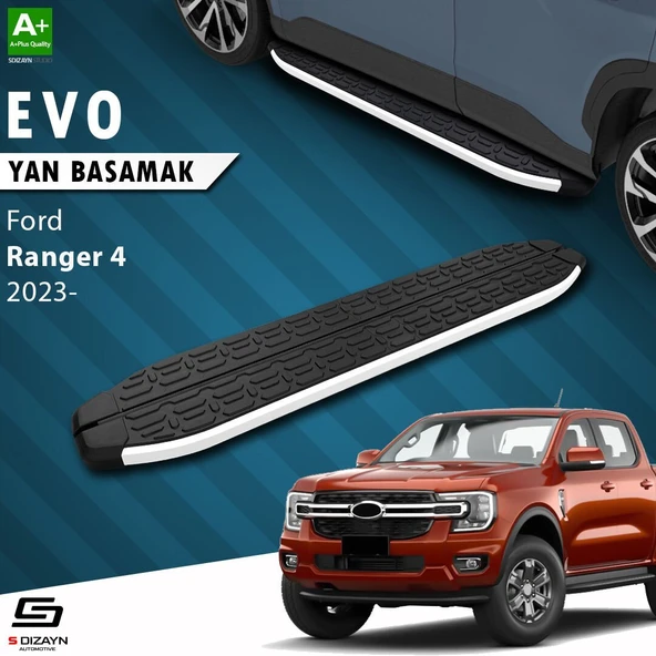 S-Dizayn Ford Ranger 4 Evo Aluminyum Yan Basamak 203 Cm 2023 Üzeri A+ Kalite ürün görseli 1