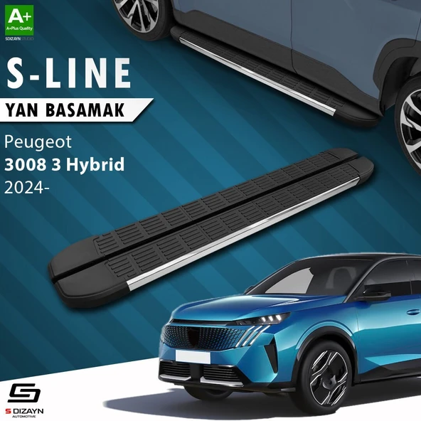 S-Dizayn Peugeot 3008 3 Hybrid S-Line Krom Yan Basamak 183 Cm 2024 Üzeri A+ Kalite ürün görseli 1