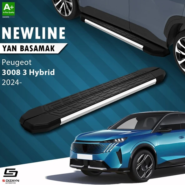 S-Dizayn Peugeot 3008 3 Hybrid NewLine Krom Yan Basamak 183 Cm 2024 Üzeri A+ Kalite ürün görseli 1