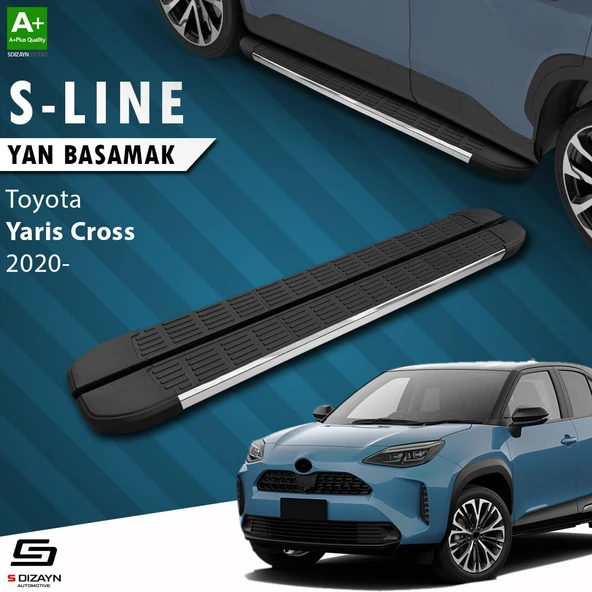 S-Dizayn Toyota Yaris Cross S-Line Krom Yan Basamak 173 Cm 2020 Üzeri A+ Kalite ürün görseli 1