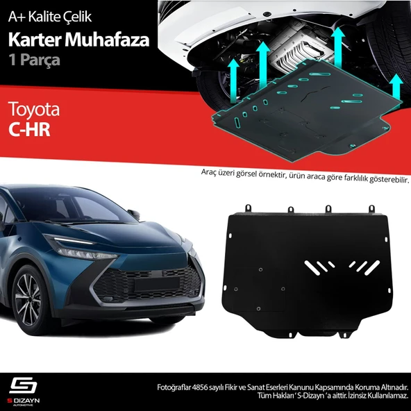 S-Dizayn Toyota C-HR Pro Karter Muhafaza ABS Plastik 2023 Üzeri ürün görseli 1