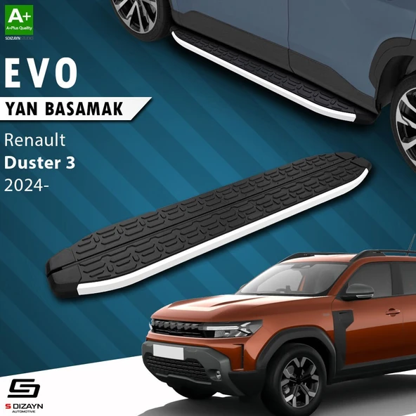 S-Dizayn Renault Duster 3 Evo Aluminyum Yan Basamak 183 Cm 2024 Üzeri A+ Kalite ürün görseli 1