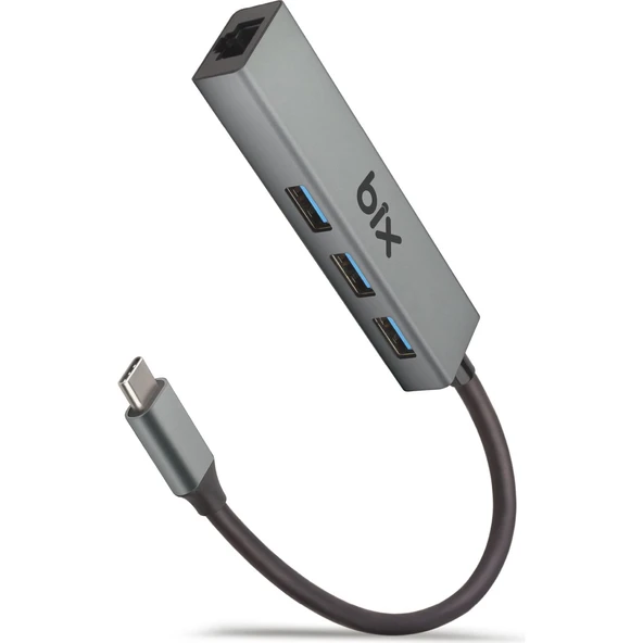 BXC06HB Type-C'den 3 Bağlantı Noktalı Gigabit Ethernet USB 3.2 Hub ürün görseli 1