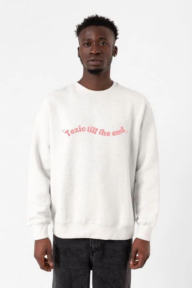 Rose Toxic Till The End Beyaz Erkek 2ip Sweatshirt ürün görseli 1