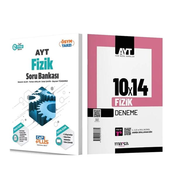 Çap Yayınları AYT Fizik Soru Bankası ve Marka Deneme Seti 2 Kitap ürün görseli 1