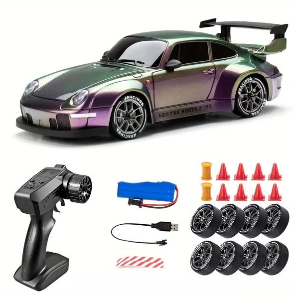 PTTAVM: Porsche 911 Polarize Renkli 1:24 Drift 4X4 Şarjlı RC