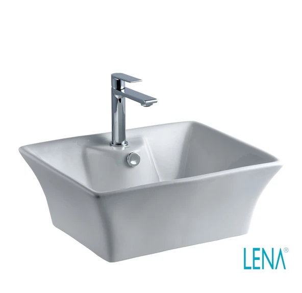 LENA TEZGAH ÜSTÜ ÇANAK LAVABO E-5049 BEYAZ ürün görseli 1