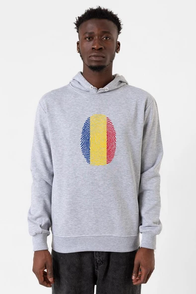 Romania Fingerprint Grimelanj Erkek Kapşonlu 3ip Sweatshirt ürün görseli 1