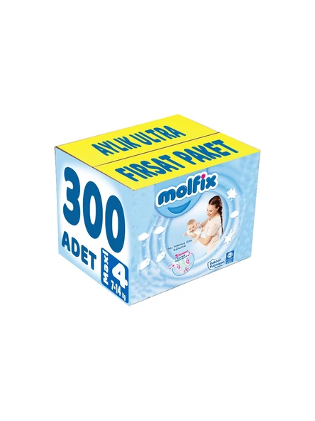 Molfix 4 Numara Maxi 300'lü Bebek Bezi ürün görseli 1