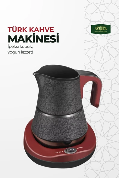 Jasper Avesta Premium Elektrikli Közde Kahve Makinası Kırmızı ürün görseli 1
