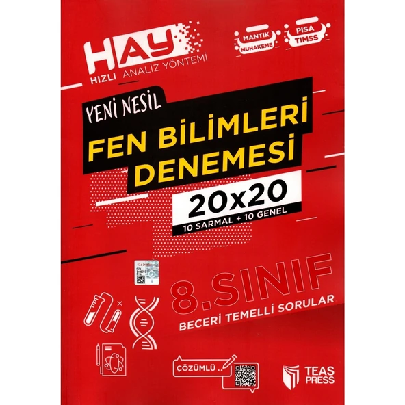 TEAS PRESS 8.SINIF FEN BİLİMLERİ HAY 10x40 DENEME ürün görseli 1