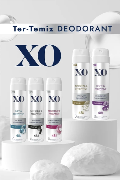 XO Dry Effective Kadın Sprey Deodorant 150 ml - Resim 2
