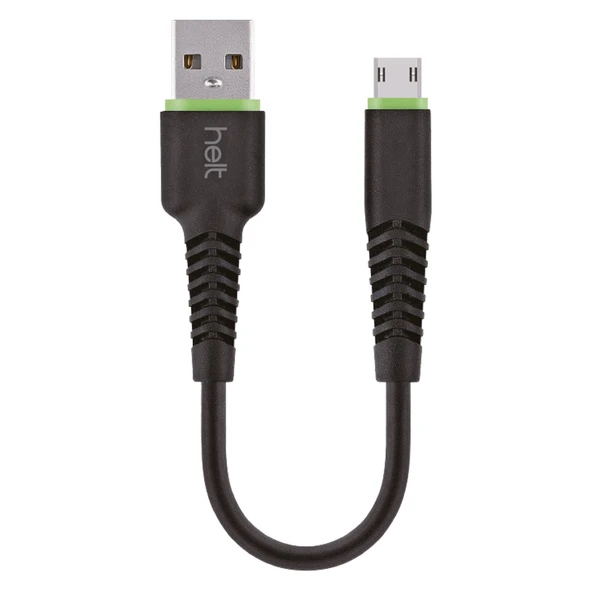 Helt HT-DC12 Plastik 20 Cm USB Şarj ve Data Kablosu (Siyah) ürün görseli 1