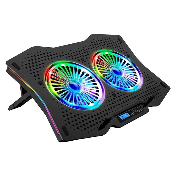 Juo GT RGB 2 Fanlı 10"-18" Laptop Soğutucu ürün görseli 1