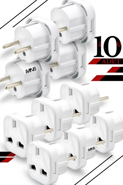 MN6 M04 Priz Dönüştürücü/10 Adet Fiş Çevirici Adaptör-şarj Aleti Fiş Dönüştürücü ürün görseli 1