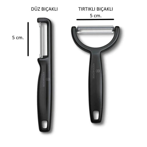 Siyah Soyacak Seti 2 li (Düz Kenar & Tırtıklı Kenar) ürün görseli 1