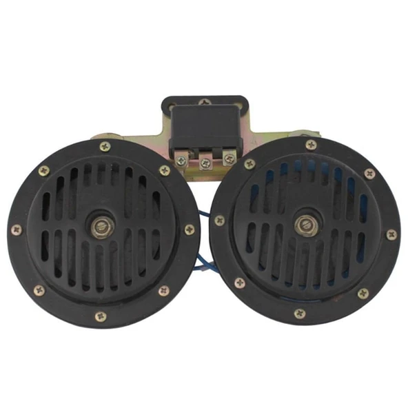 Dı dıt korna 12v roleli super ton büyük 13mm siyah set / SSKO63 ürün görseli 1