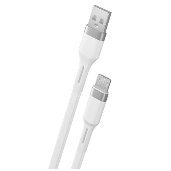 Teknonet TN-DC02 Plastik 100 Cm Micro Şarj ve Data Kablosu (Beyaz) - Resim 2