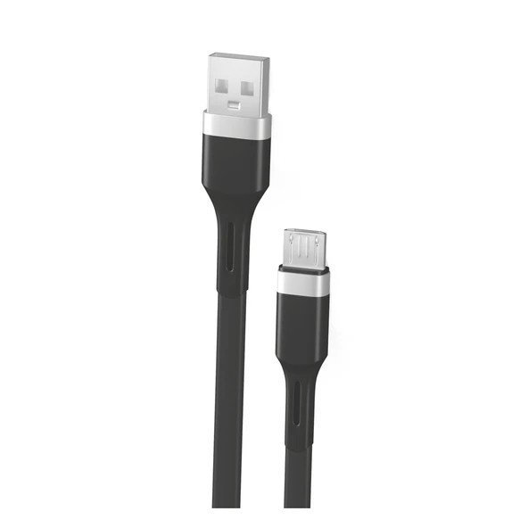 Teknonet TN-DC01 Plastik 100 Cm Micro Şarj ve Data Kablosu (Siyah) ürün görseli 1