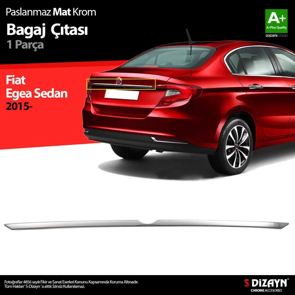 S-Dizayn Fiat Egea SD Krom Bagaj Çıtası 2015 Üzeri A+ Kalite (Mat Krom) ürün görseli 1