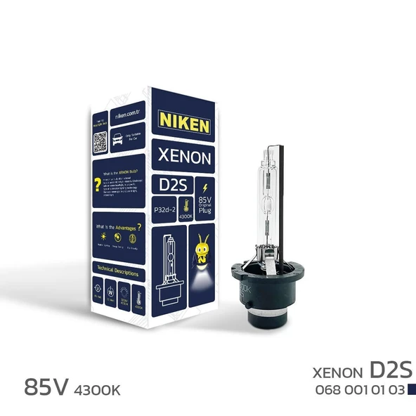 NIKEN D2S XENON FAR AMPULU 85V 35W P32d-2 4300K ürün görseli 1