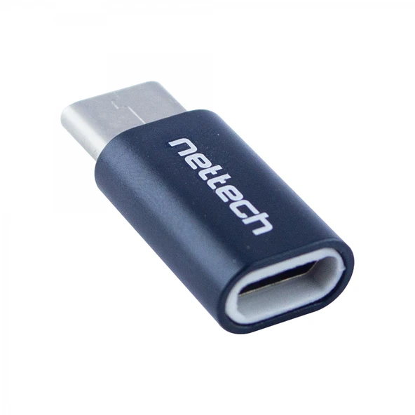 Nettech Micro USB To Type-C Dönüştürücü (Siyah) ürün görseli 1