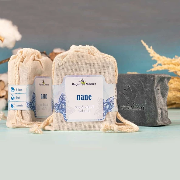Nane Sabunu (Bitkisel Katı Şampuan) / 120 gr. ürün görseli 1
