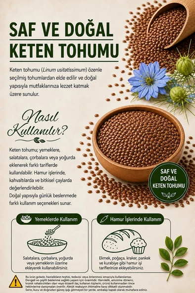 Keten Tohumu / 50 gr. - Resim 2