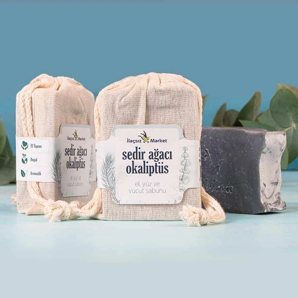Sedir Ağacı - Okaliptüs Sabunu (Bitkisel Katı Şampuan) / 120 gr. ürün görseli 1