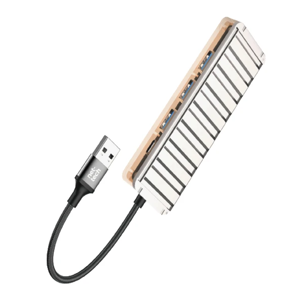 Nettech NT-OT010 5 in 1 USB To Type-c Dönüştürücü (Gri) ürün görseli 1