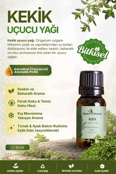Kekik Uçucu Yağı (Oregano Oil) - Origanum Vulgare / 10 ml ürün görseli 1