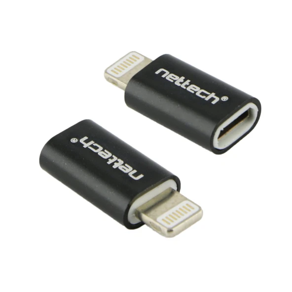 Nettech Micro USB To Lightning Dönüştürücü (Siyah) - Resim 2