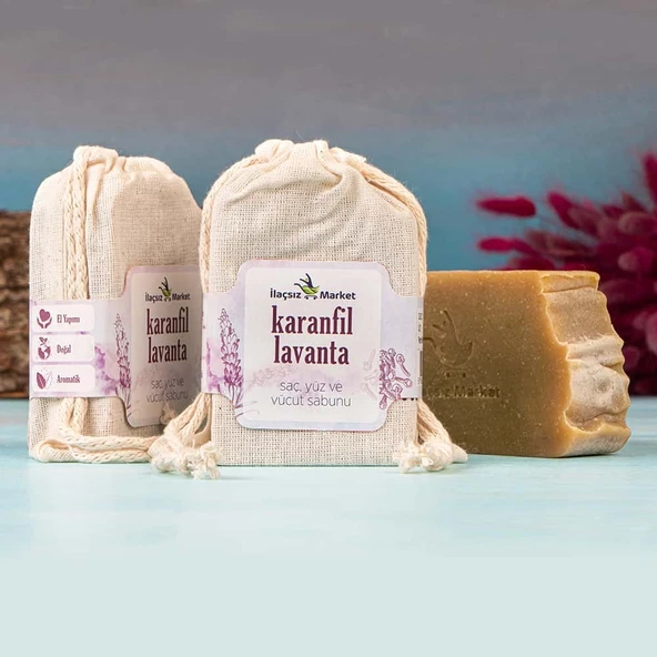 Karanfil - Lavanta Sabunu (Bitkisel Katı Şampuan) / 120 gr. ürün görseli 1