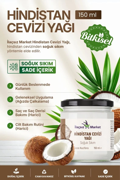 HİNDİSTAN CEVİZİ YAĞI (Soğuk Sıkım) / 150 ml ürün görseli 1
