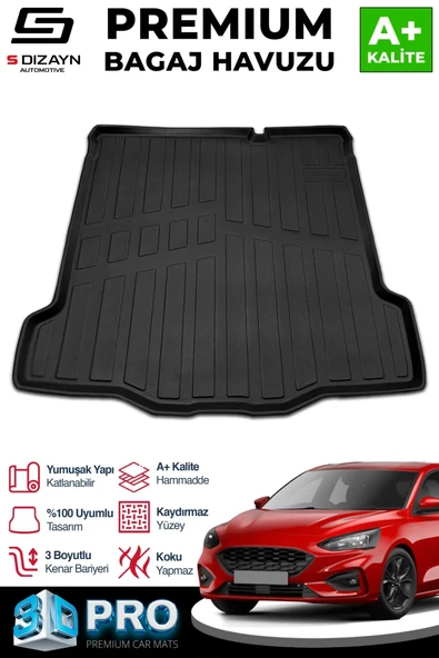 S-Dizayn Ford Focus 4 Tamir Kitli 3D Pro Bagaj Havuzu 2018 Üzeri A+ Kalite ürün görseli 1