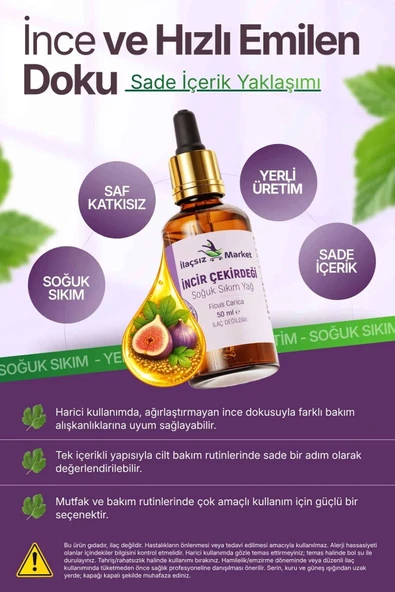 İncir Çekirdeği Yağı / 50 ml. - Resim 4