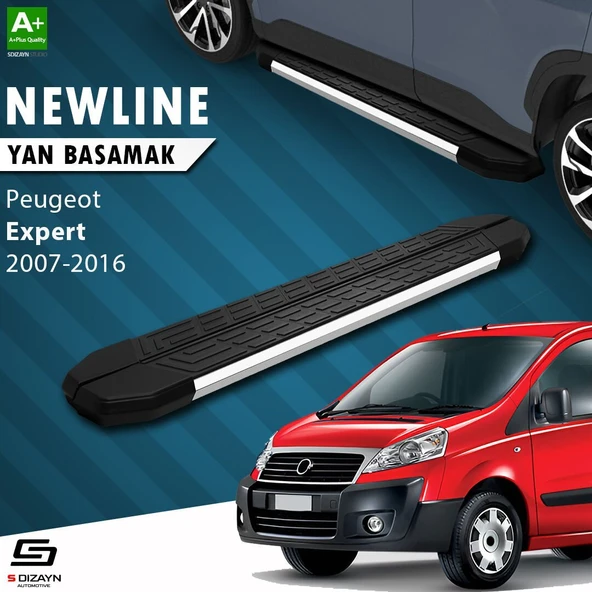 S-Dizayn Peugeot Expert 2 Kısa Şase NewLine Krom Yan Basamak 213 Cm 2007-2016 ürün görseli 1
