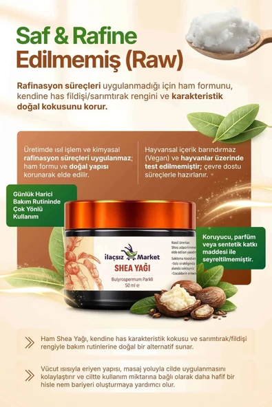 Shea Yağı / 50 ml (Raw) - Resim 4
