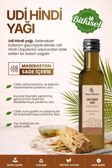 Udi Hindi Yağı (Aquilaria Agallocha) / 100 ml ürün görseli 1