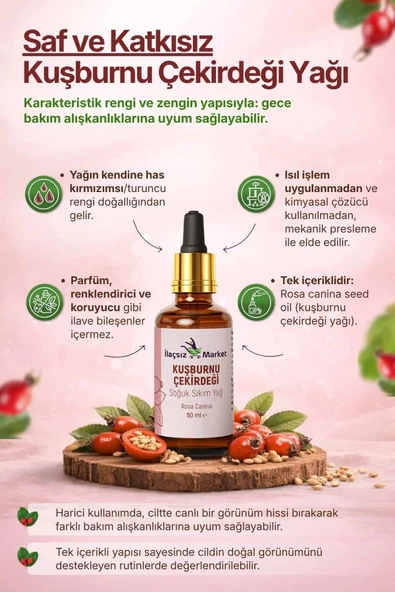 Kuşburnu Çekirdeği Yağı / 50 ml - Resim 4
