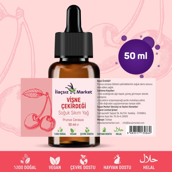 Vişne Çekirdeği Yağı / 50 ml - Resim 5