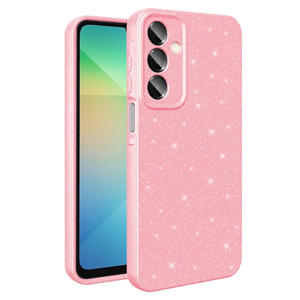 Galaxy A16 Kılıf Kamera Korumalı Simli Parıltılı Lüks Silikon ürün görseli 1