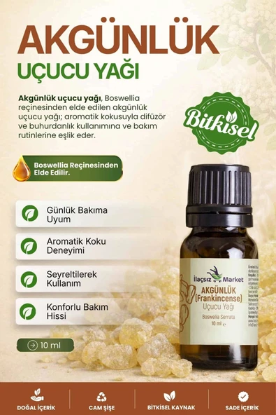 Akgünlük Uçucu Yağı (Frankincense) – Boswellia Serrata / 10 ml ürün görseli 1