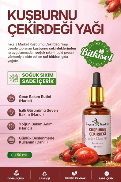 Kuşburnu Çekirdeği Yağı / 50 ml ürün görseli 1
