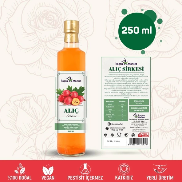Alıç Sirkesi / 250 ml (Çok Keskin) ürün görseli 1