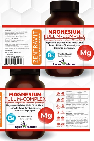 Magnezyum FULL M-COMPLEX Zentravit %50 İNDİRİM - Resim 9