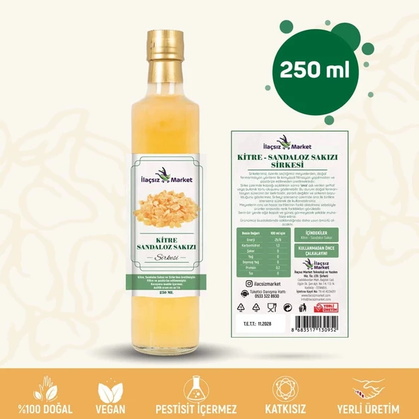 Sandaloz Sakızlı Sirke / 250 ml (Çok Keskin) ürün görseli 1